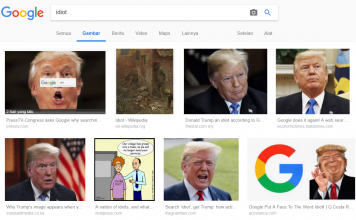 Gambar Donald Trump Muncul di Google saat Pengguna Memasukkan Keyword ‘Idiot’